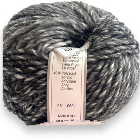 2 Skeins Gedifra FASHION TREND COLOR Wool Yarn | #4516 Gray | Made in Italy - Picture 4 of 6